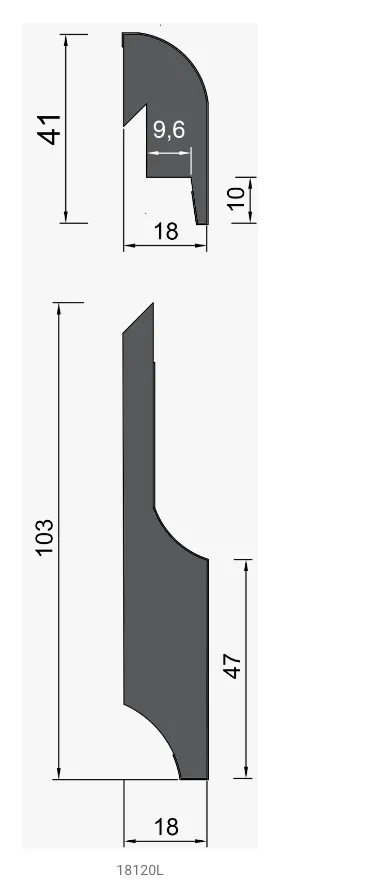 MDF Plinten - S120L - 18 mm x 12 x 280 cm - Y23 SOFT WHITE