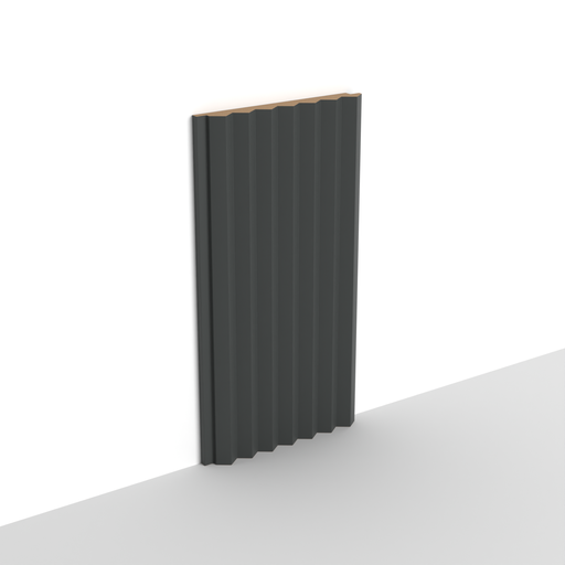 MDF - WP10 - Wall Panel - 12 mm - 12.6 x 280 cm - PM01 - ANTHRACITE