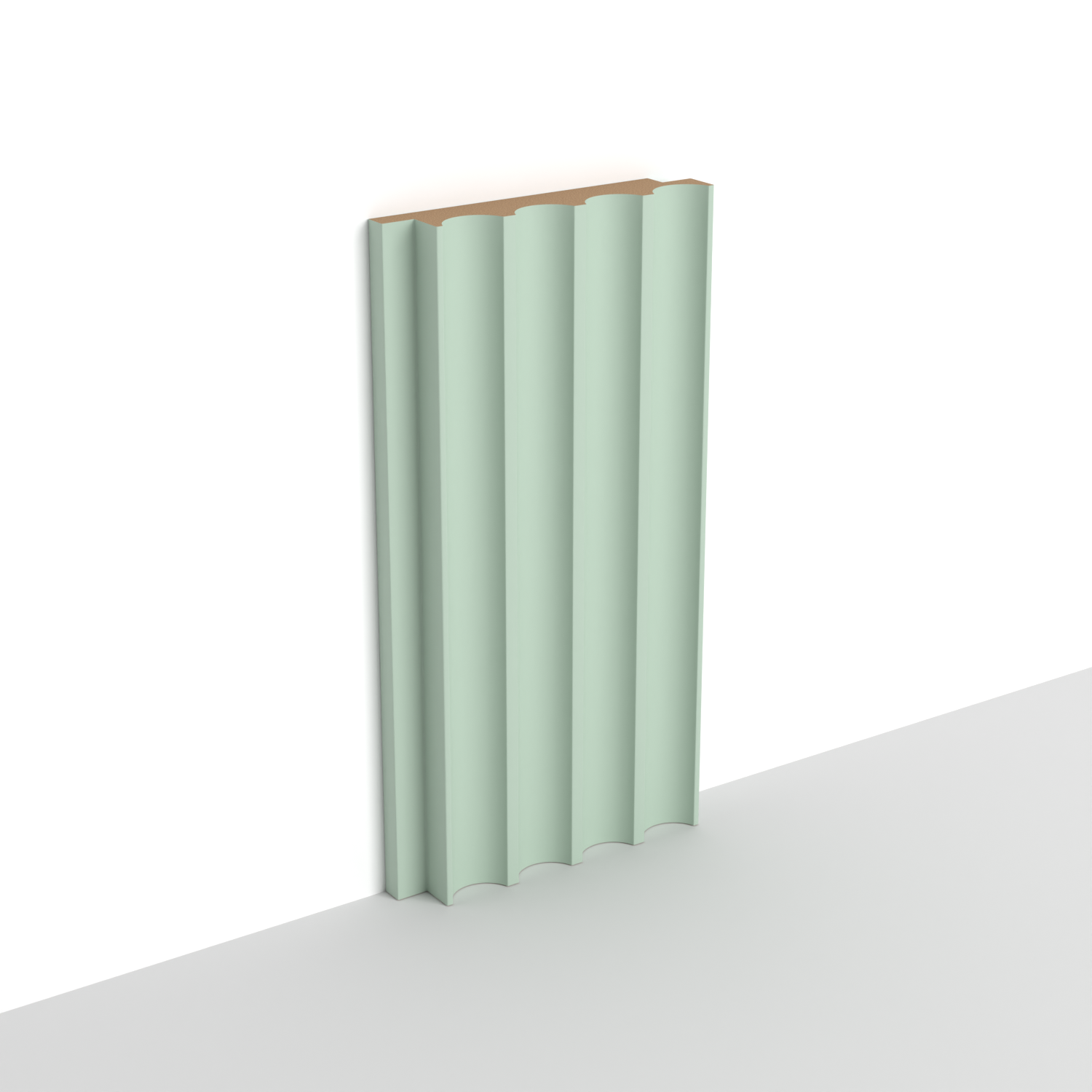 MDF - WP08 - Wall Panel - 18 mm - 10.7 x 280 cm - Y74 - SOFT GREEN
